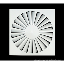 HAVC Systems Fixed Blades Iron Sheet Square Swirl Air Diffusers